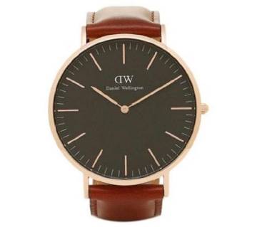 DW Leather Analog Watch For Men