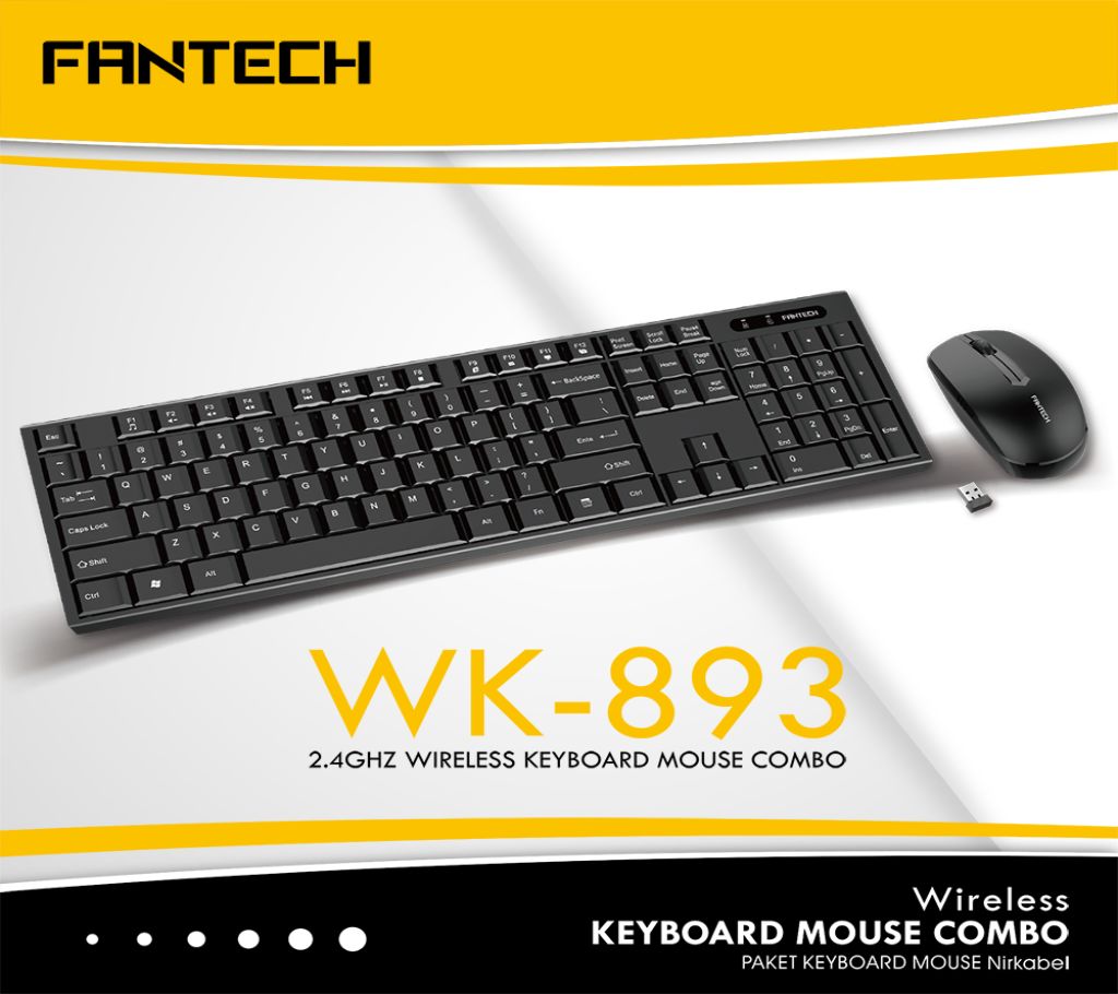 Fantech WK893 Wireless কম্বো কিবোর্ড মাউস বাংলাদেশ - 1159607