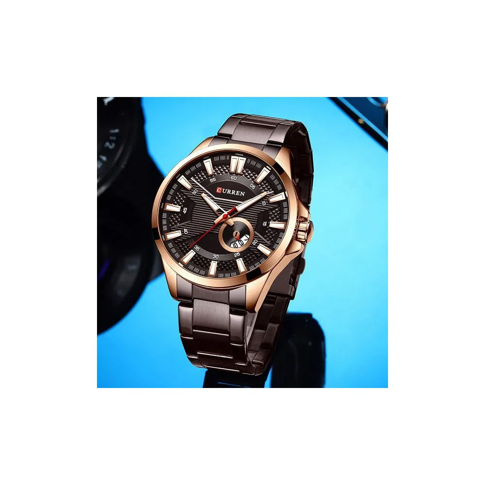 CURREN 8372 Business Quartz Watch for Men Watch Mens Stainless Steel Wristwatch Waterproof