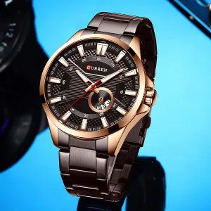 CURREN 8372 Business Quartz Watch for Men Watch Mens Stainless Steel Wristwatch Waterproof