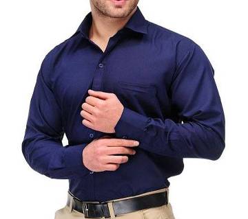Full Sleeve Navy Blue Shirt for Man