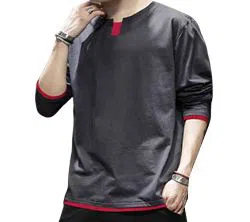 Charcoal Color full sleeve T-shirt for men