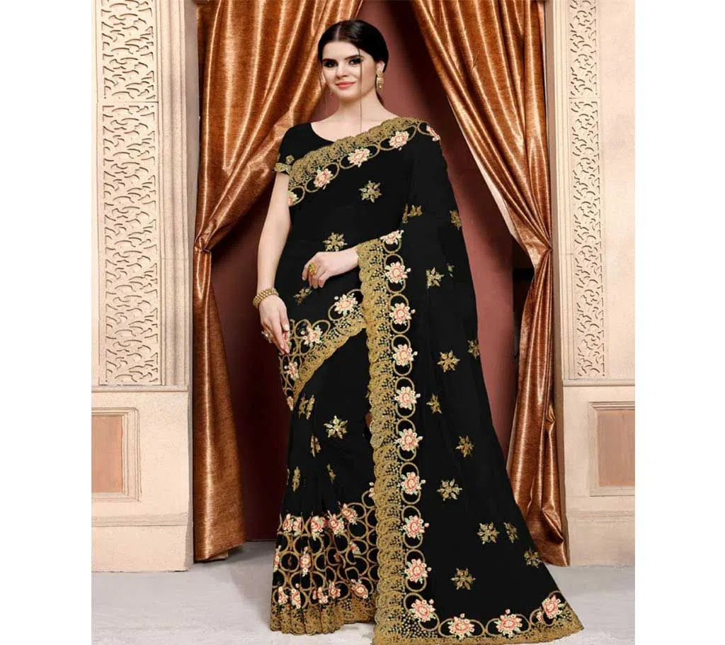 Weightless Georgette Party Saree With Blouse Piece