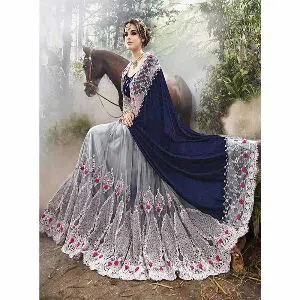 Weightless Georgette Party Saree With Blouse Piece