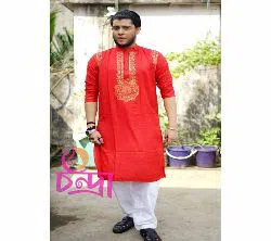 Semi long Red Colour panjabi for Men
