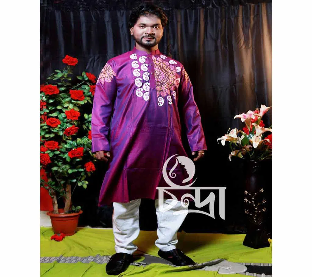 Semi long Purple Colour panjabi for Men