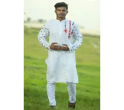 Semi long White Colour panjabi for Men