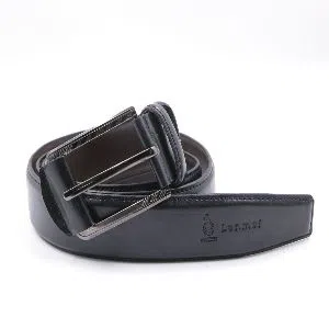 Artificial Leather Formal Belt For Men - Black