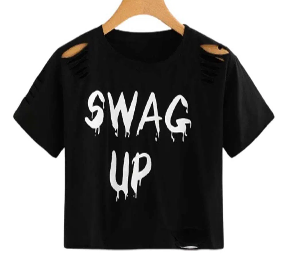 Ladies crop  t-shirt collection swag up 