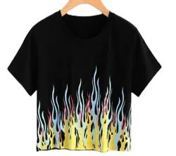 Ladies crop t-shirt collection fire 