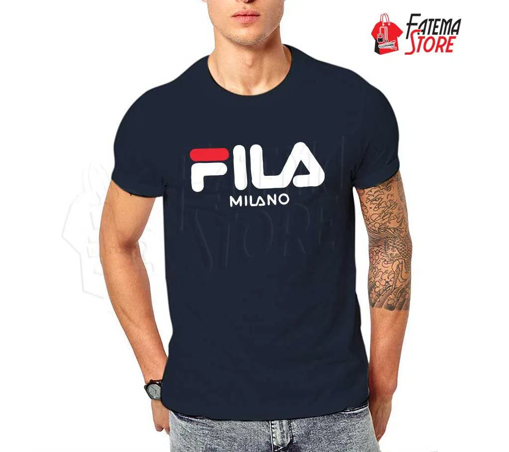Mens Half Sleeve Cotton T-Shirt (FiLA Milano)