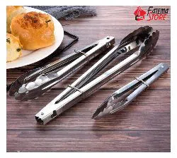 3 Pcs Stainless Steel BBQ Buffet Bread, Ice, Cooking Food Clip / Tongs Clamp