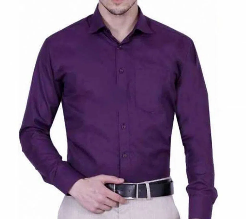 Full Sleeve Purple Colour Shirt For Man