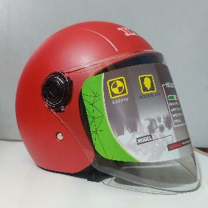 IBK HELMET Half Face Classic Helmet for Men and Women- RED