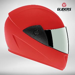 Gliders Jazz DX ISI Certified Full Face Helmet - Red
