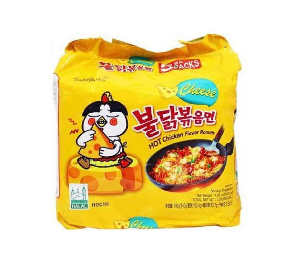 Samyang Fire Hot Cheese Flavored Chicken রামেন নুডলস Pack of 5 - Korea বাংলাদেশ - 1079394