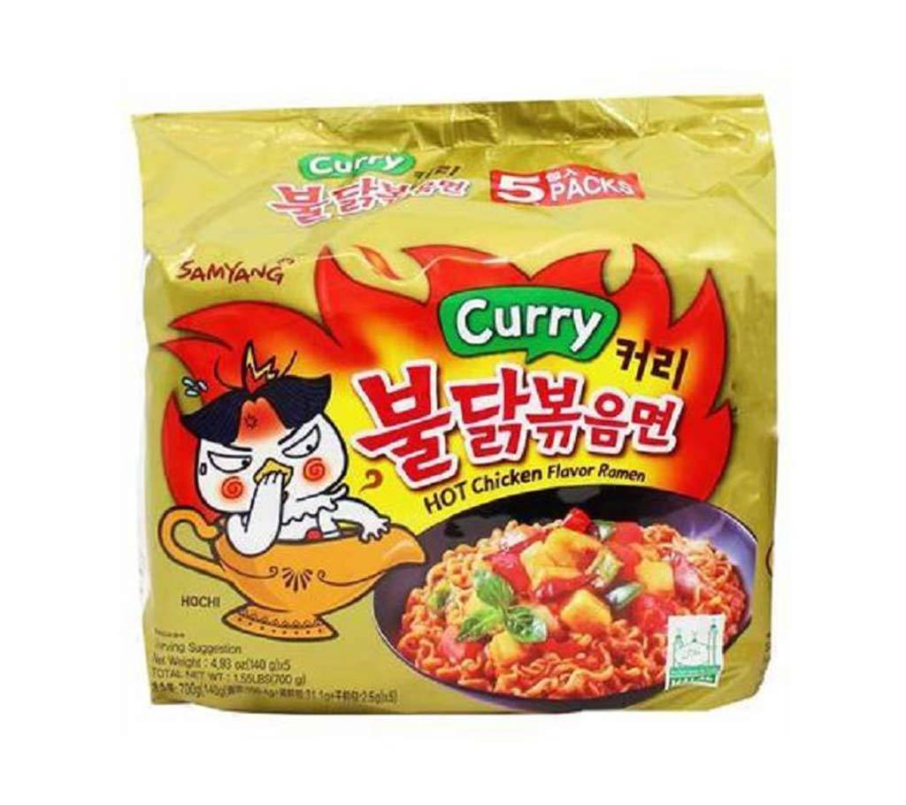 Samyang Hot chicken Curry flavor রামেন Halah 4.93 oz (140g) x5 - Korea বাংলাদেশ - 1079399