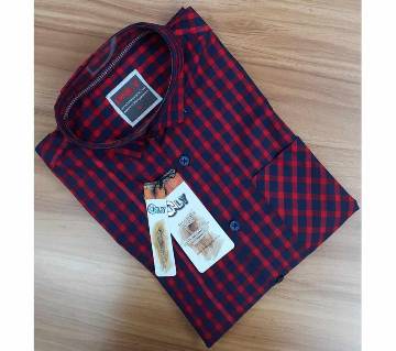 Full Sleeve Casual Shirt For Mens Red Check 