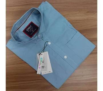 Full Sleeve Casual Shirt For Mens - Solid Color 