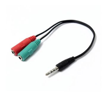 New 3.5mm Stereo Headphone Microphone Audio Y   Adapter Plug Jack cord