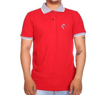 Red Short Sleeve Polo-Shirt for Men