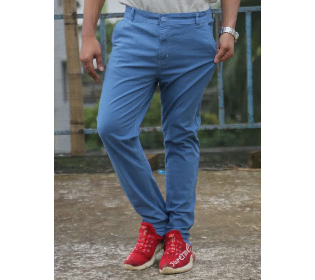 Casual Stretched Semi Narrow Gabardine Pants For men