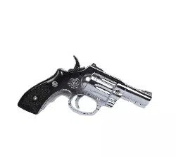 Metal Small BAOCH Gun Showpiece and Lighter - Black and Silver