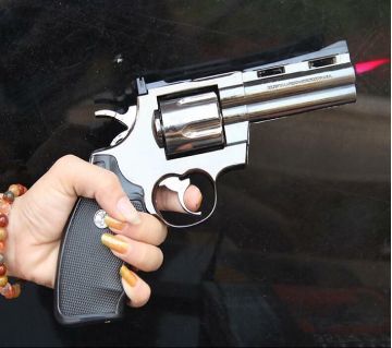 Aomail Gun Model Cigarette Lighter Metal GUN Torch Lighter GAS