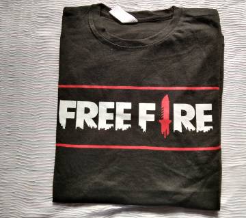 Cotton Half Sleeve T-Shirt for men free fire 