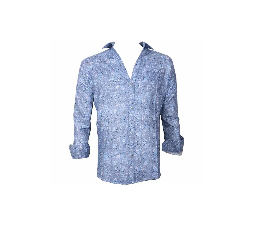 Cotton Long Sleeve Printed Shirt for Men