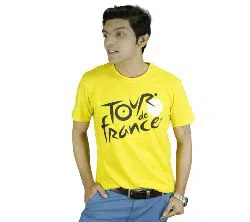 Mens cotton T-shirt - yellow