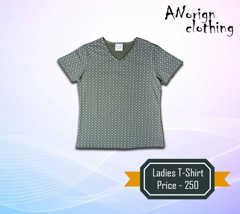 Ladies Cotton olive T-shirt