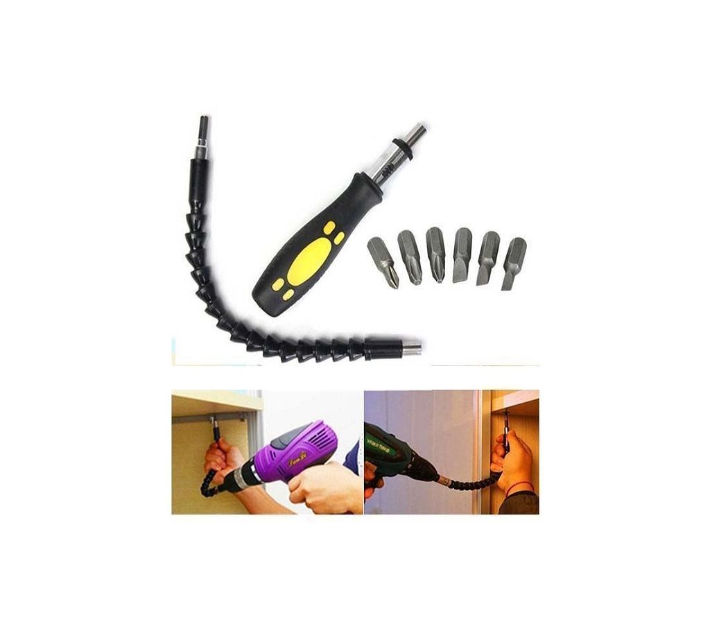 Screwdriver Drill Bit Extender Snake Screwdriver Bit 8 In 1 Flexible