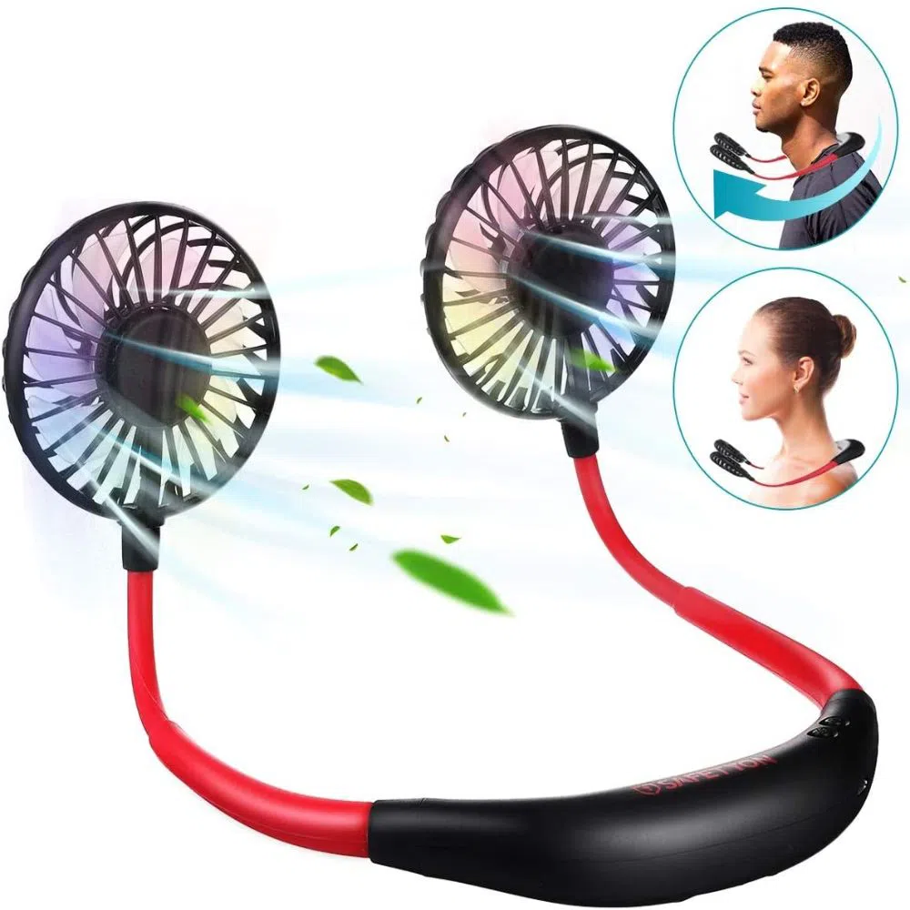 Neck Fan Portable Rechargeable, With USB - 3 Speed
