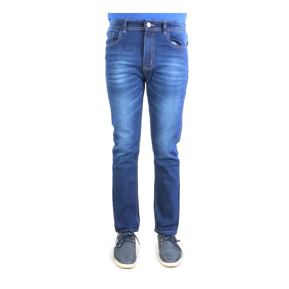 Blue Denim Jeans Pant for Mens-Semi stretch/casual