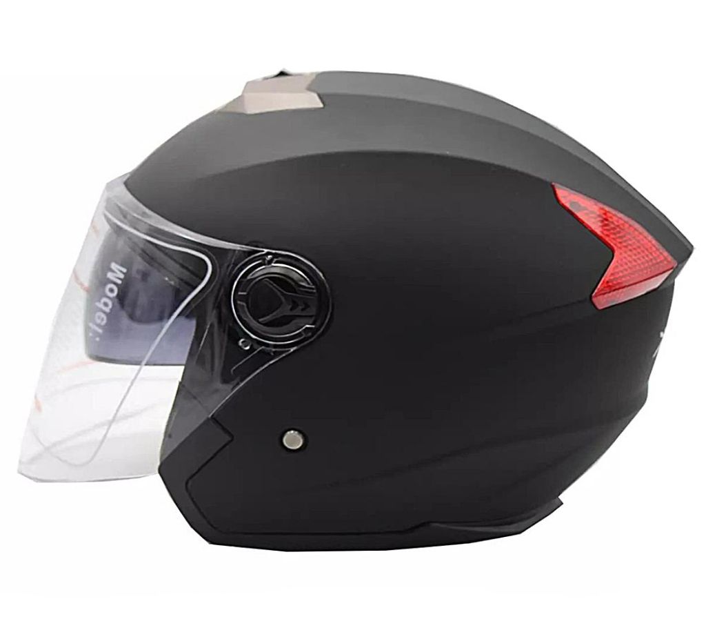 XBK Half Face Helmet 603 Matte Black বাংলাদেশ - 1097090