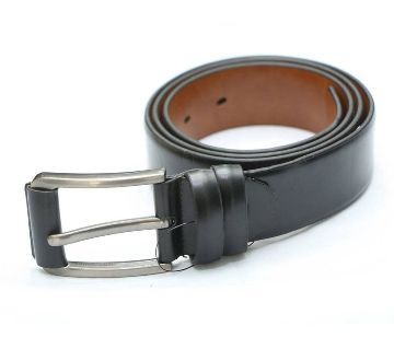 Black Artificial Leather Belt for Man