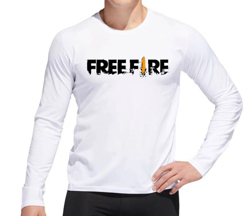 FreeFire Menz Winter Full Sleeve Sweat T-shirt - White