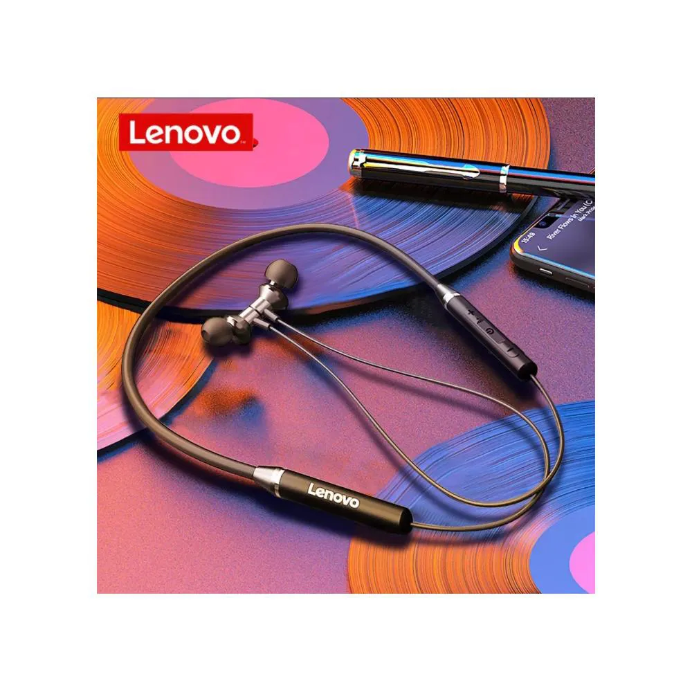 Lenovo HE05 Wireless Bluetooth Headphones - Black