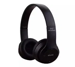 P47 Wireless Bluetooth headphones black