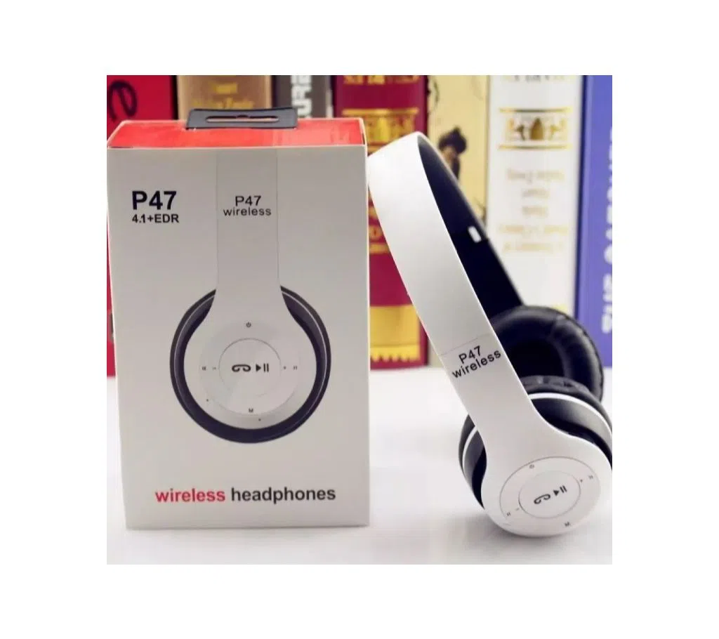 P47 Wireless Bluetooth headphones white color