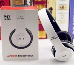 P47 Wireless Bluetooth headphones white color