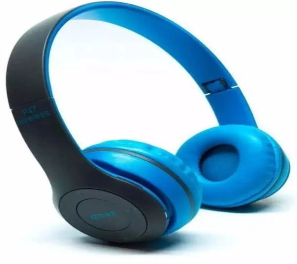 P47 Wireless Bluetooth headphones blue color
