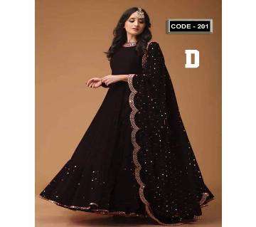 Designer Unstitched Georgette Embroidery Gown 