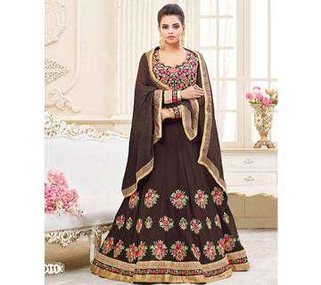 Designer Unstitched Georgette Embroidery Gown 