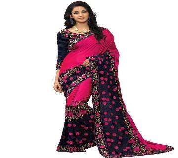 Embroidery Party Wear Designer Georgette Saree With Blouse Piece