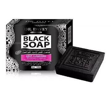 Dr.Davey Cleansing Whitening Collagen & Charcoals Black Soap-100gm-UAE 