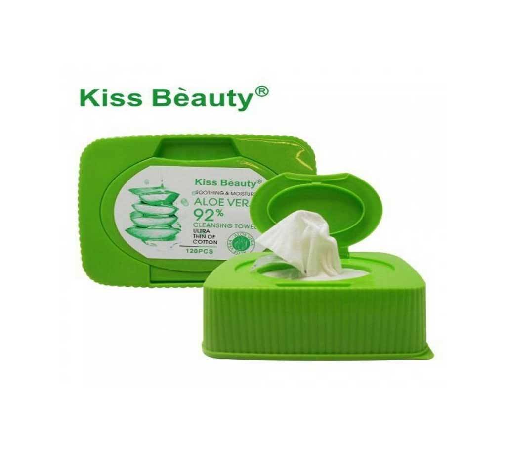 KISS BEAUTY ALOE VERA 92% CLEANSING TOWEL 120PCS China বাংলাদেশ - 738754