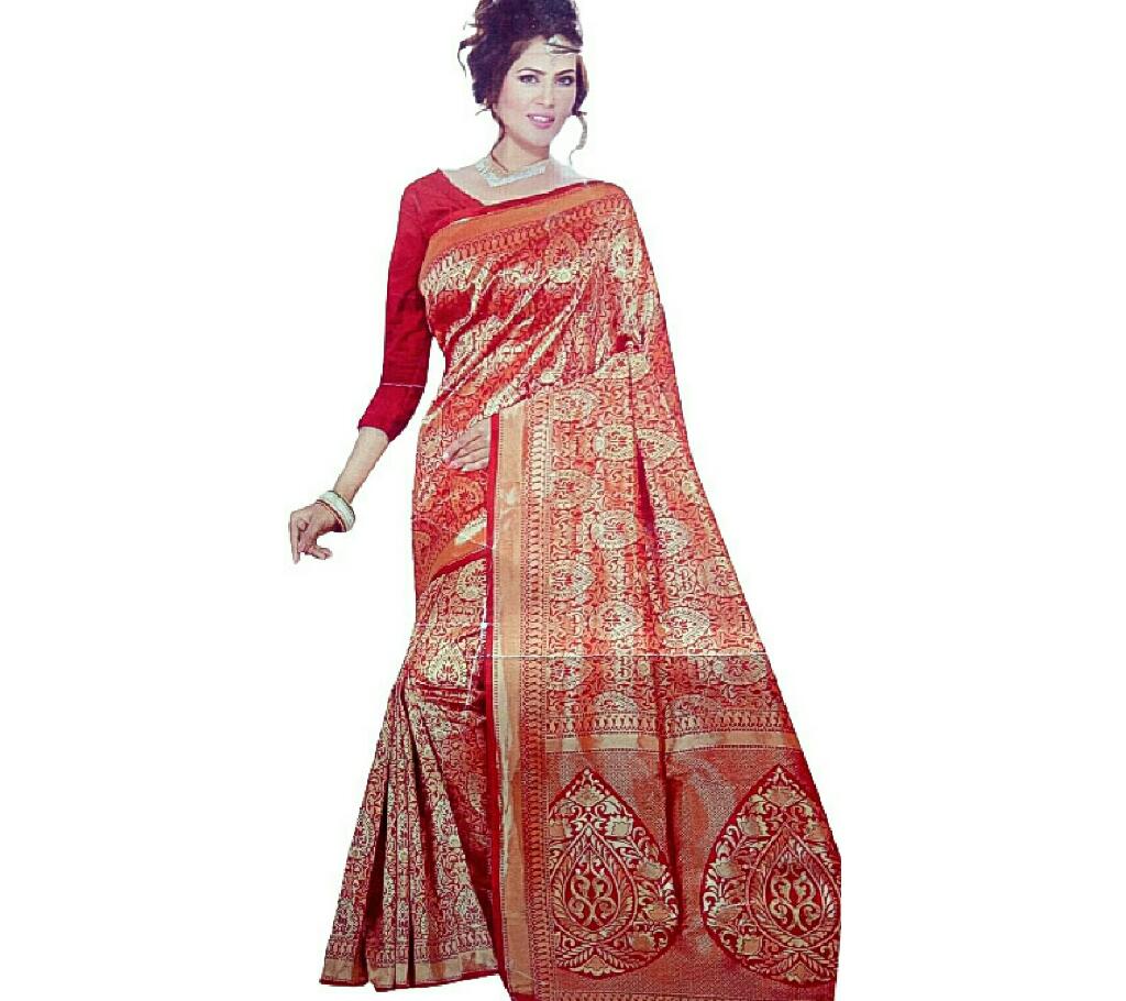 ইন্ডিয়ান সিল্ক কাতান শাড়ি including blouse piece বাংলাদেশ - 1152048