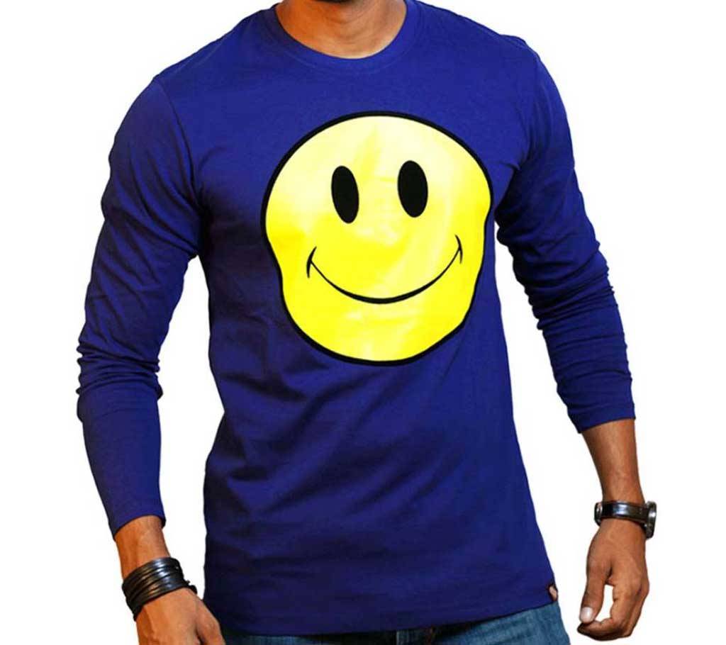 Smile Emoji জেন্টস ফুল স্লিভ কটন টি-শার্ট বাংলাদেশ - 597882